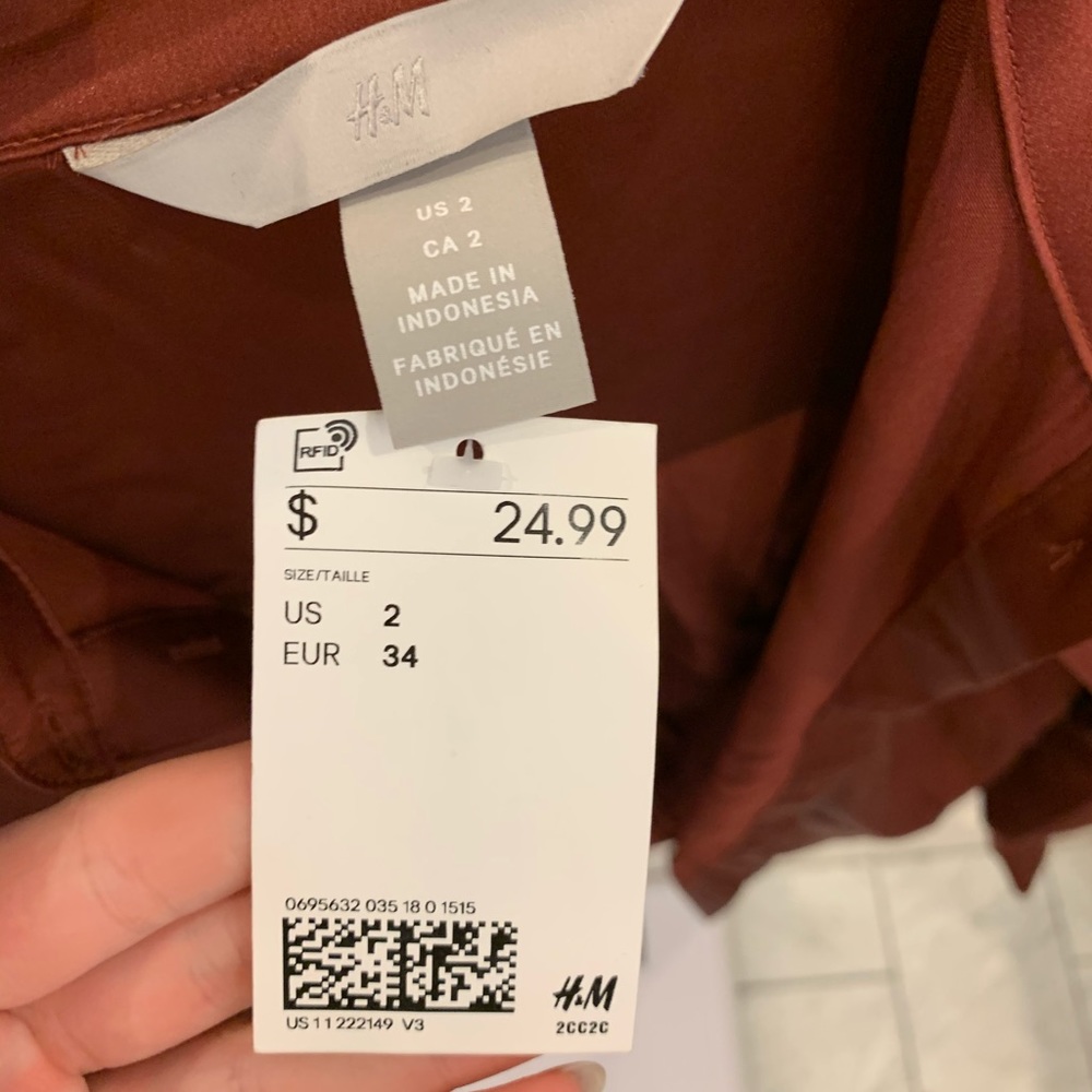 Rust colored button up - Picture 3 of 3